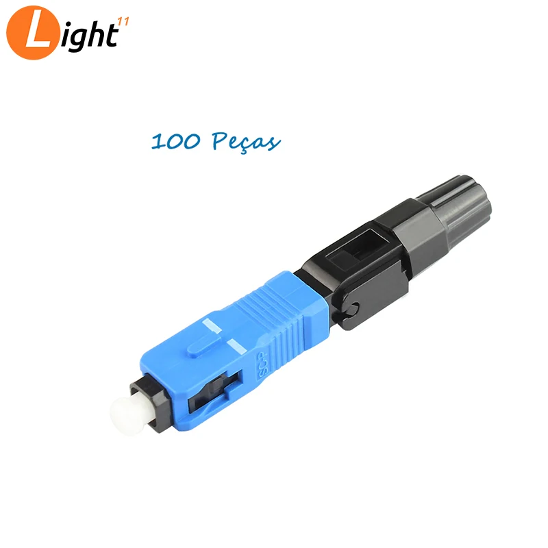 100 шт./лот SC/UPC Волоконно оптический Быстрый Соединитель плоский кабельный Тип