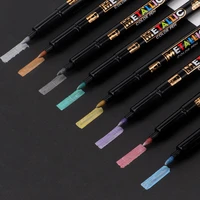 8 sets of metal color art pens diy photo album drawing marker pen decoration writing stationery student office school supplies c