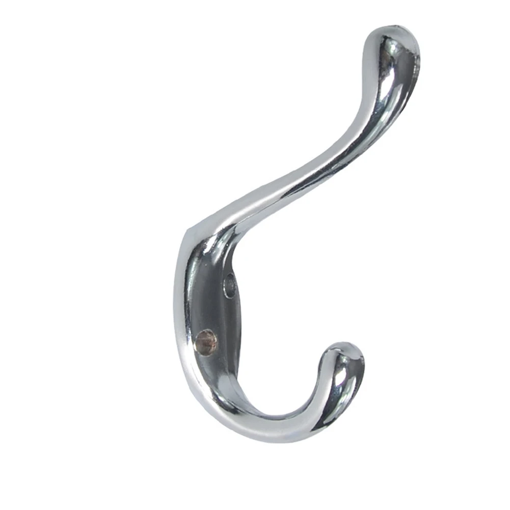 

5pcs Wall Mounted Coat Hook Thicked Easy Install Lightweight Double Hole Design