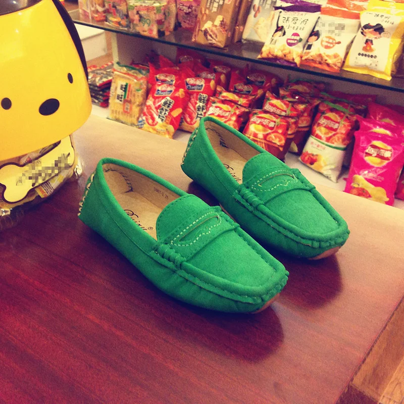 Кожаная обувь ручной работы без шнуровки для детей 2020 новые замшевые Детские