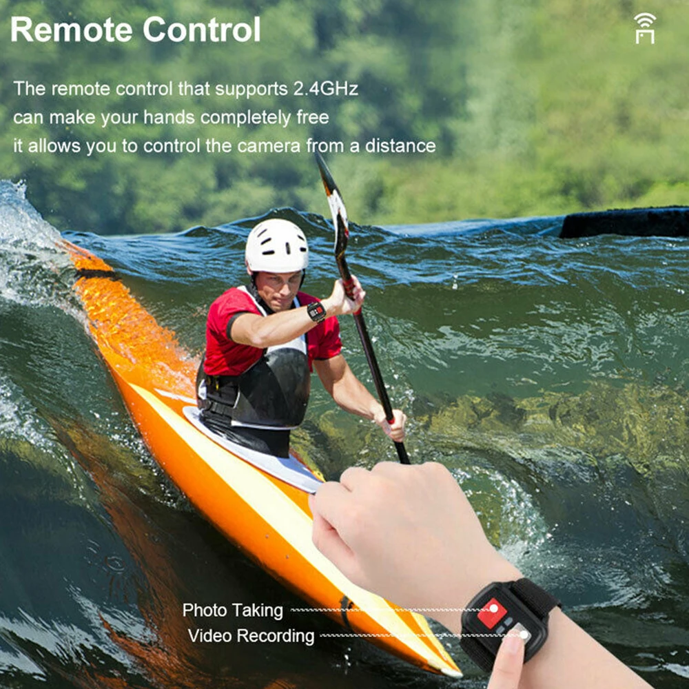 AKASO 4K HD Dual Screen 60FPS Action Camera WiFi Touch Helmet Cam EIS Remote Control Underwater Waterproof Sport Cameras | Электроника