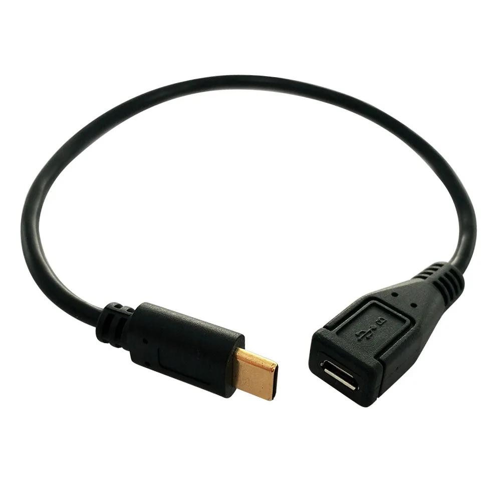 Кабель-адаптер для преобразования данных с позолоченным штекером Type-C на/micro 5P female