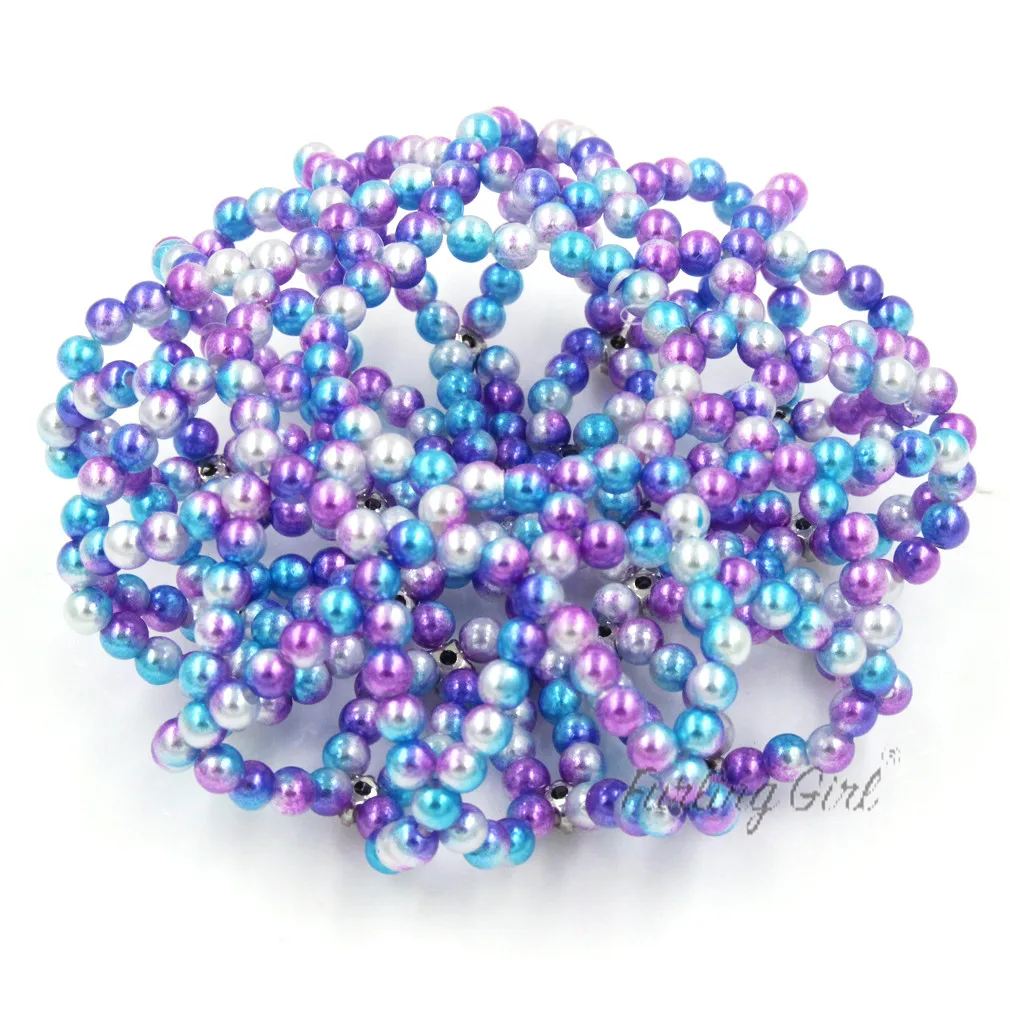 1 шт. или 2 ручной работы Вязание крючком жемчужные эластичные сетки для волос