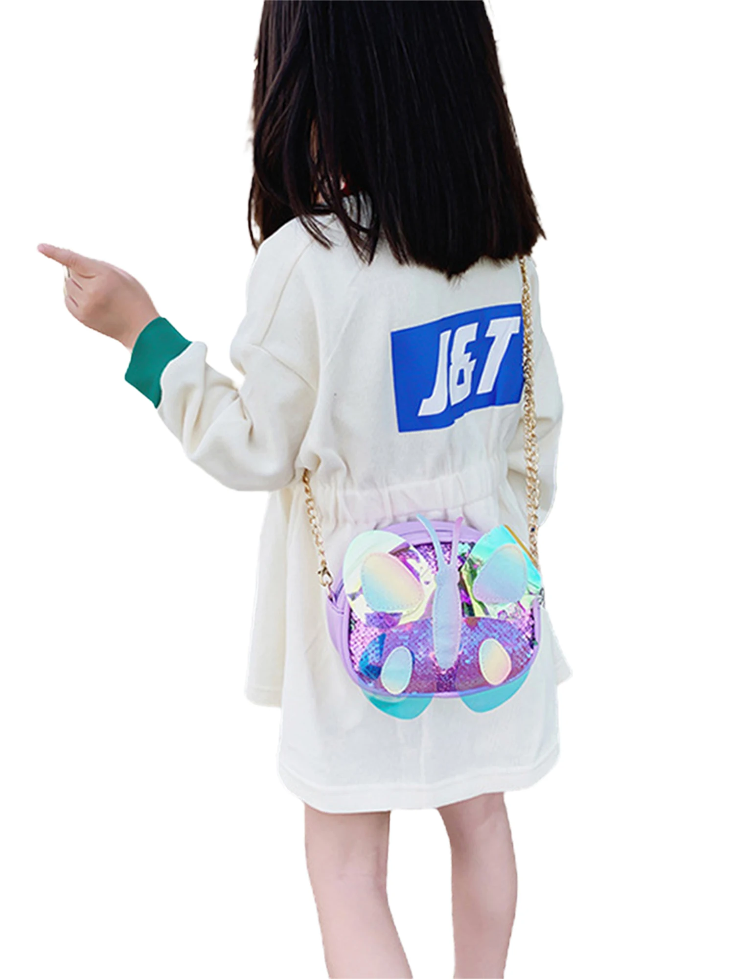 Детская сумка через плечо маленькая модная многофункциональная с блестками для