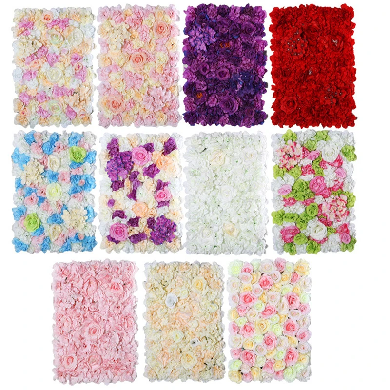 

40*60cm Silk Rose Flower Home Decor Artificial Flower For Wedding Decoration Flower Wall Romantic Wedding Backdrop Decor