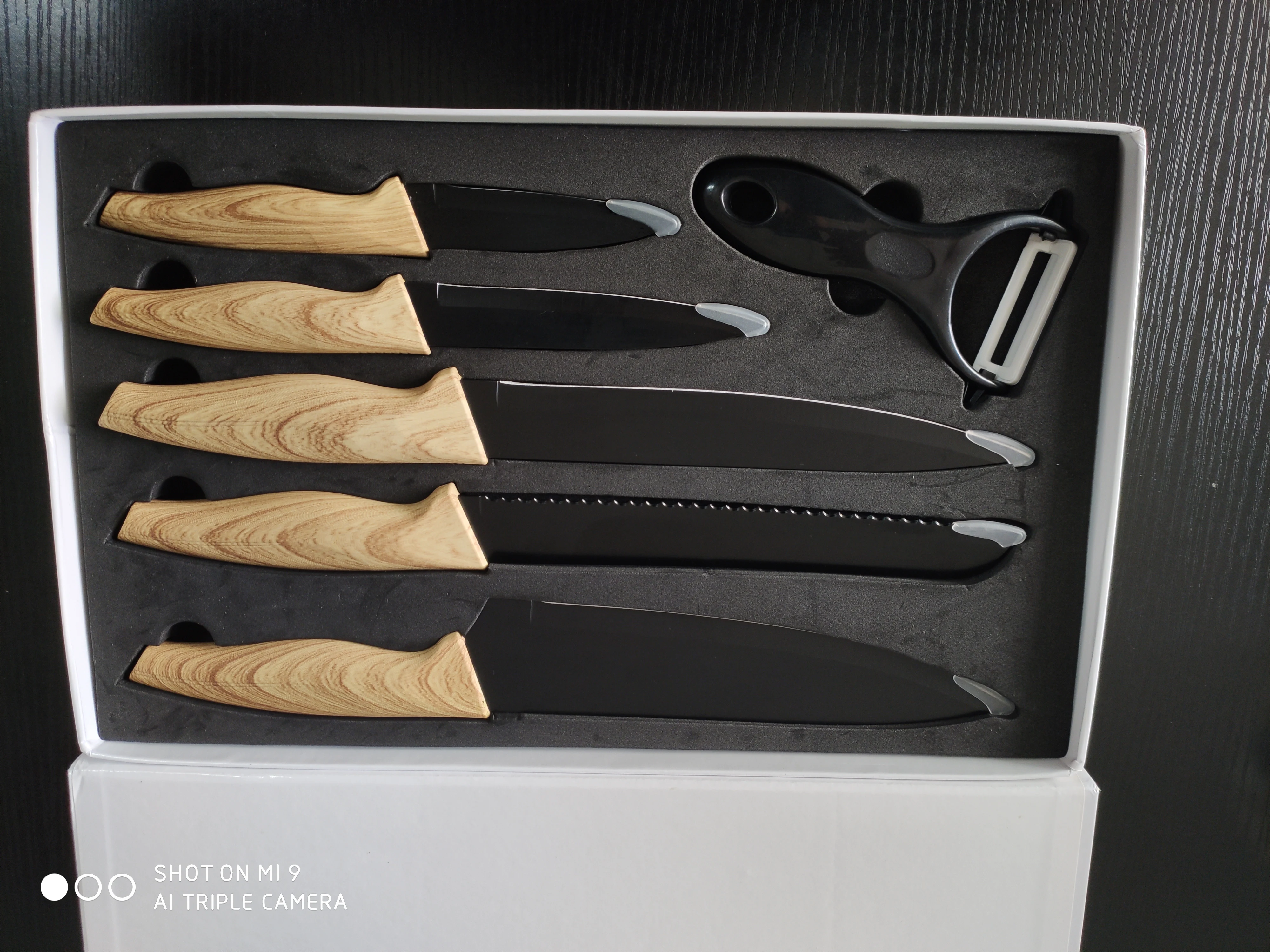 Склад в Бразилии и Китае --- набор кухонных ножей с 6 ножик для барбекю ножами