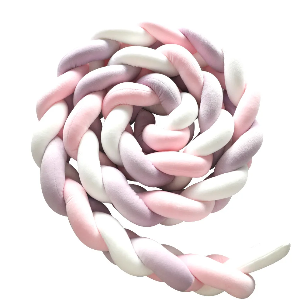 2M/3M/3.5M Length Newborn Baby Bed Bumper Knotted Braid Pillow Fence Protector Crib Room Decor ZT26 | Мать и ребенок