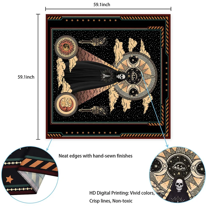 Мастер череп гобелен Солнечный Ирис гобелены Защита от солнца и с Луной звездами