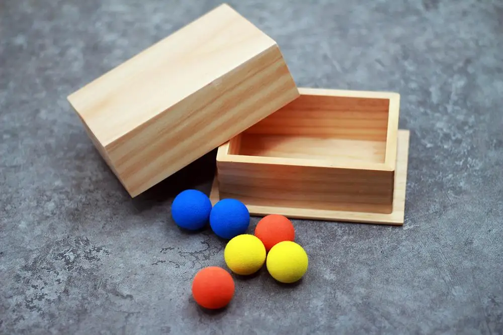 Шары в коробке (Делюкс) магические трюки 3 мяча исчезают появляются пустой