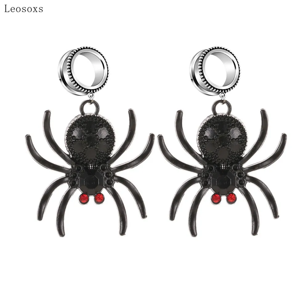 

Leosoxs 2pcs European and American Creative Spider Earrings Nightclub Exaggerated Animal Earrings Piercing Jewelry