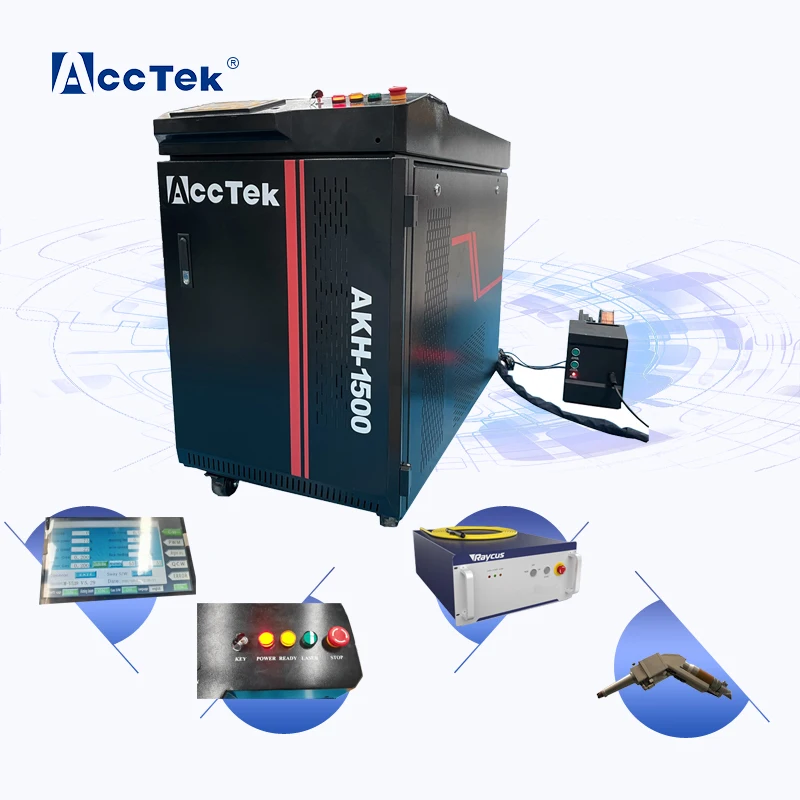 

Ручной Волоконно-лазерный сварочный аппарат AccTek из нержавеющей стали и алюминия, 1000 Вт, 1500 Вт, 2000 Вт, цена