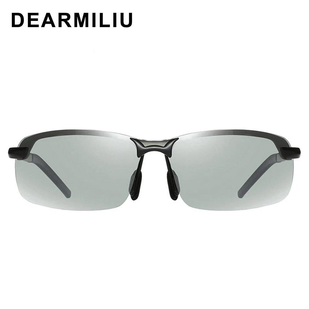Мужские солнцезащитные очки без оправы DEARMILIU с фотохромными поляризационными