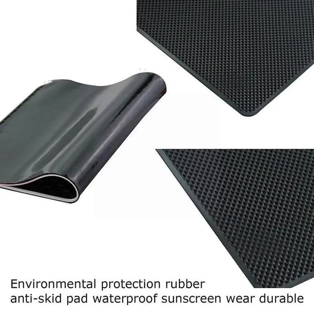 

1 Pcs 19x12 cm Black PVC soft rubber car phone anti-slip mat L5N6
