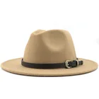 Шляпа фетровая для мужчин и женщин, Панама в европейском и американском стиле, имитация широких козырьков, головной убор