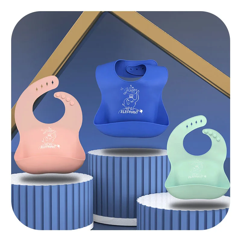 XCQGH 1Pcs Printed Baby Bibs Bandana Waterproof Boy Girl Food Grade Silicone Feeding Bib Stuff | Детская одежда и обувь