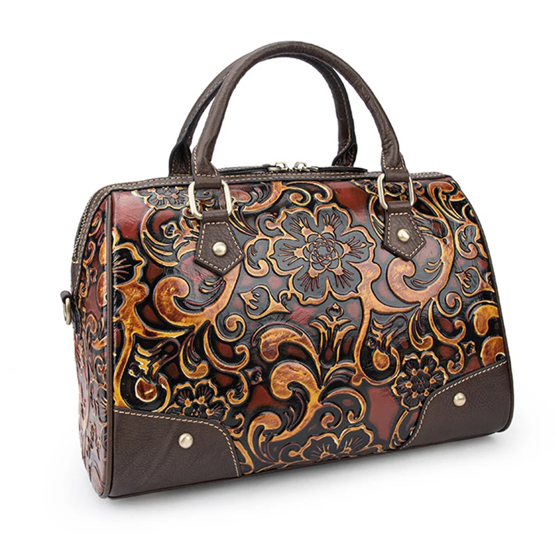 Сумка тоут женская с верхней ручкой саквояж кросс боди из натуральной воловьей