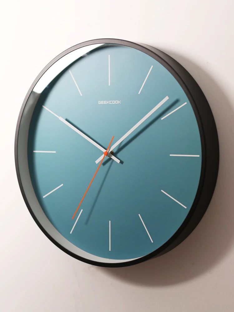

modern metal wall clocks silent simple brief wall clocks wooden digitale creative reloj de pared cocina wall clock round AA50WC