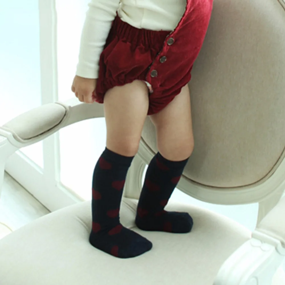 

Newborn Knee High Sock Cotton Anti-slip Sock Newborn Baby Girl Kids Socks Soft 0-3T Cotton Sweat Heart Printing Heart