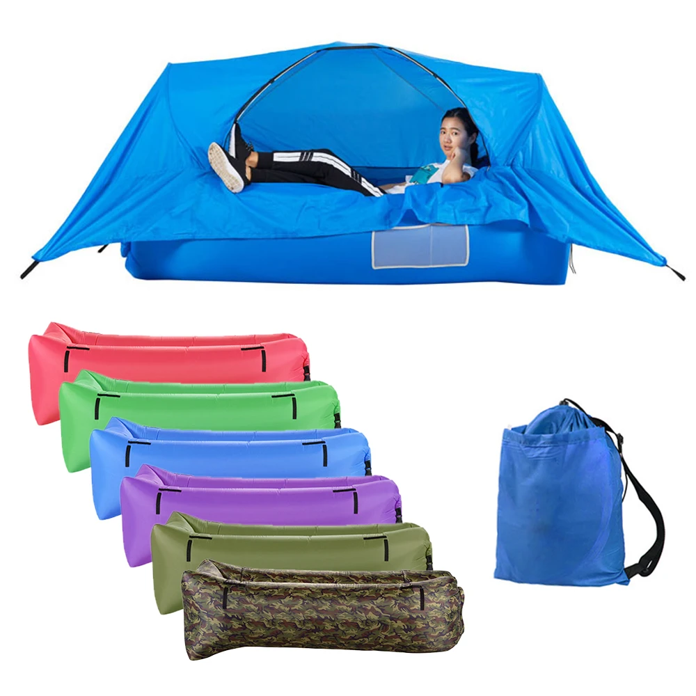 

2-in-1 Airbed Tent Inflatable Air Sofa with Canopy Portable Suspension Tent Air Bed for Outdoor Camping Backpacking Hiking