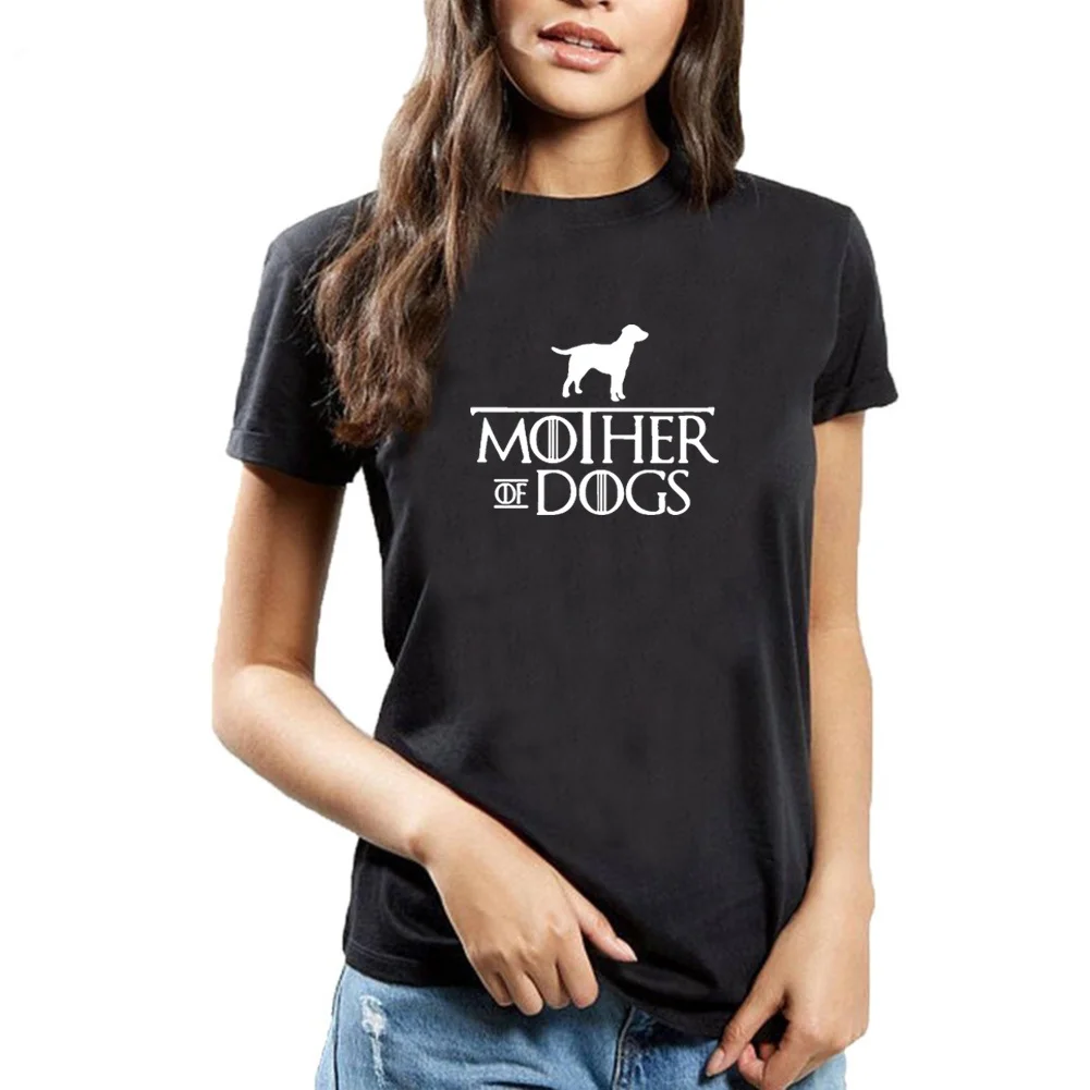 

Mother of Dogs Funny T Shirt Women Top Short Sleeve O-neck Mom Tshirt Women Summer Graphic Tee Shirt Femme Top