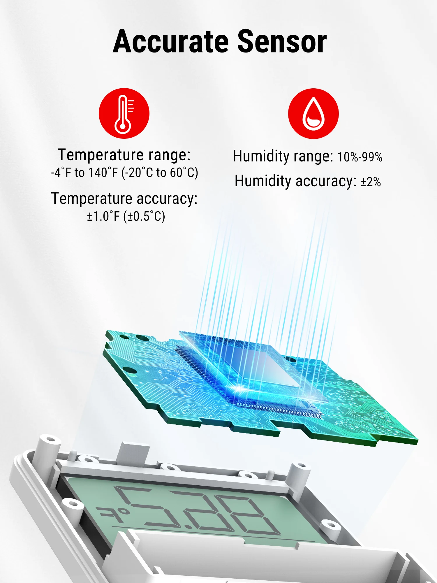 Термометр-Гигрометр ThermoPro TP357 цифровой 80 м | Дом и сад