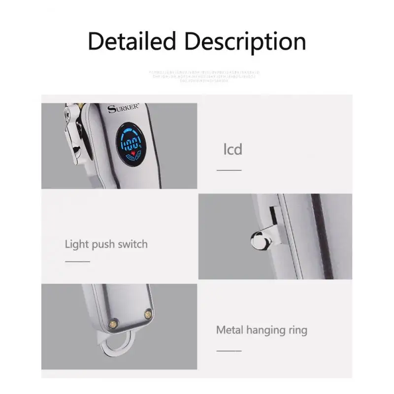 

SK-807B Digital shaving machine kit Hair Trimmer Rechargeable Electric Hair Clipper Men's Cordless Haircut Adjustable Beard Trim