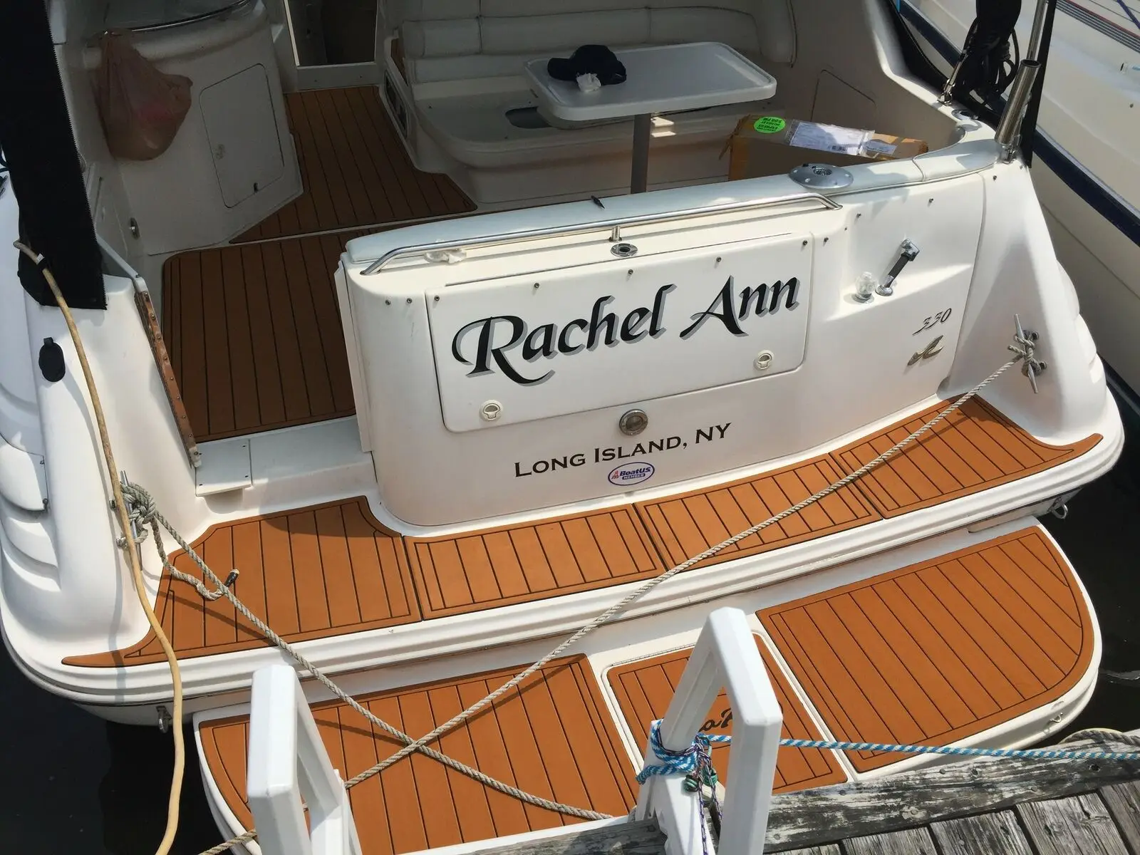 1995-1999 платформа для плавания на лодке и кабина из ЭВА тикового настила |