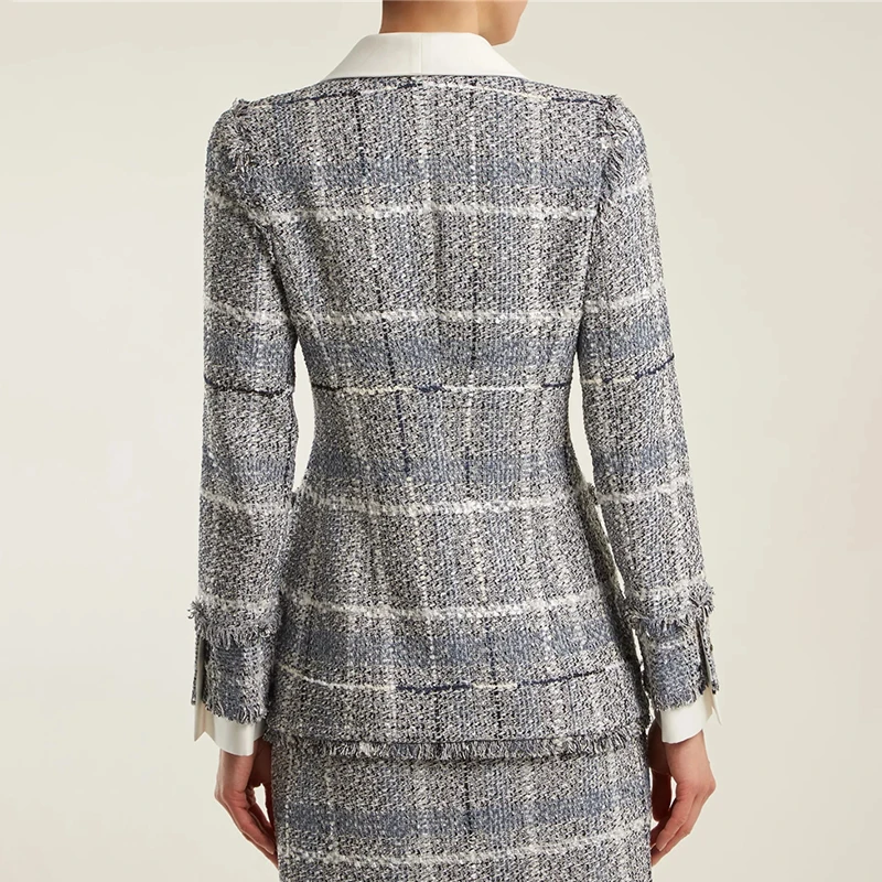 TWOTWINSTYLE Осенний Элегантный женский Блейзер зубчатый воротник длинный рукав