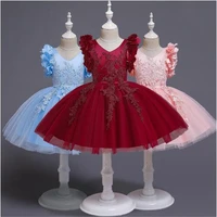 new years kids dress for girls wedding tulle lace girl dress elegant princess party pageant formal gown for teen children dress