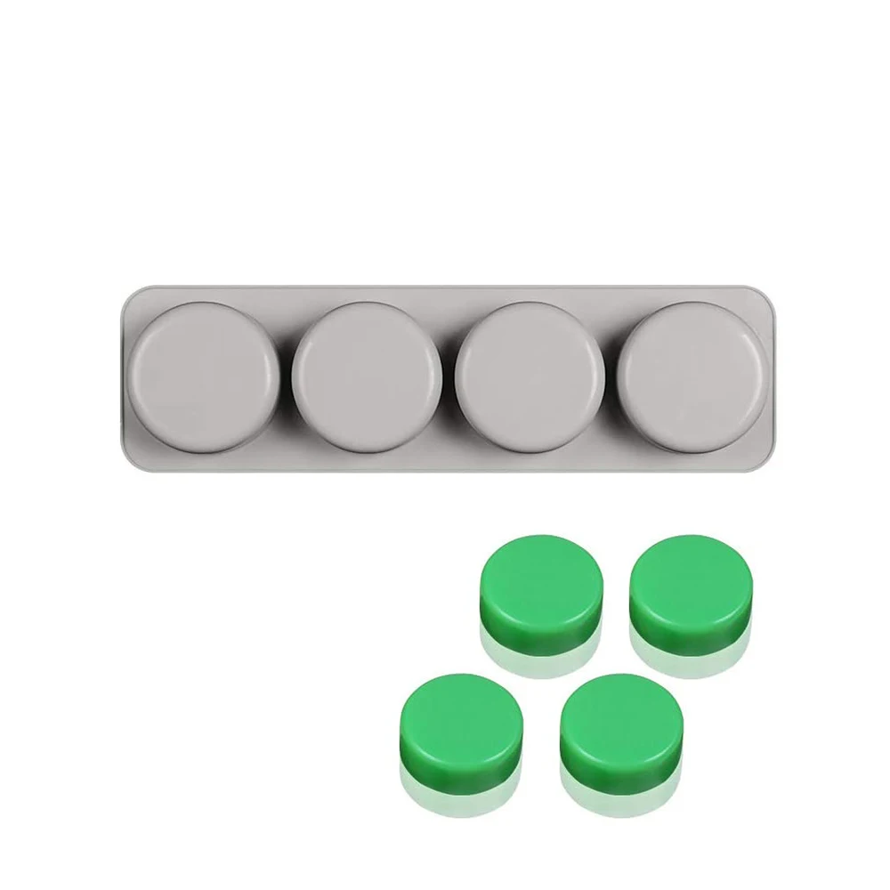 

New 4 Cavity Round Soap Silicone Mold for Making Soaps 3D Diy Handmade Mould Decoration Wax Candle Cake Tray Tools