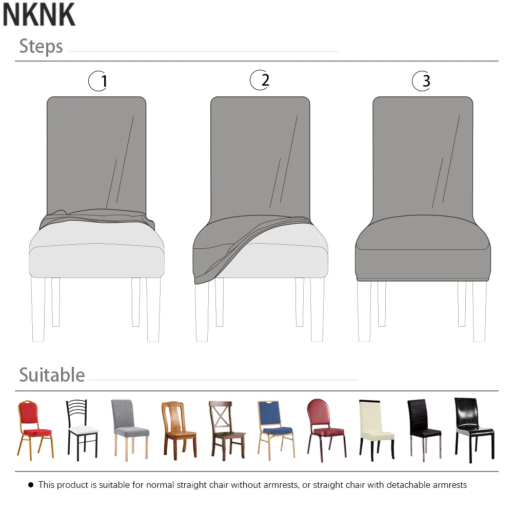 

Shiny Velvet Fabric Solid Color Stretch Chair Cover Spandex Plush Slipcovers Chair Protector For Banquet Hotel Living Room