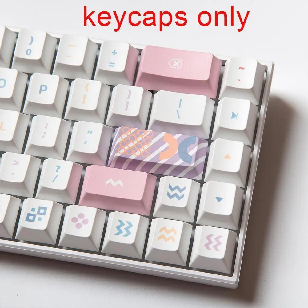 

Мемфис Keycap PBT сублимационная девушка милая индивидуальная Девушка Крест 64 84 сердечки 980 механическая клавиатура Keycap 96 87 подарок Ось 68 S3Q9