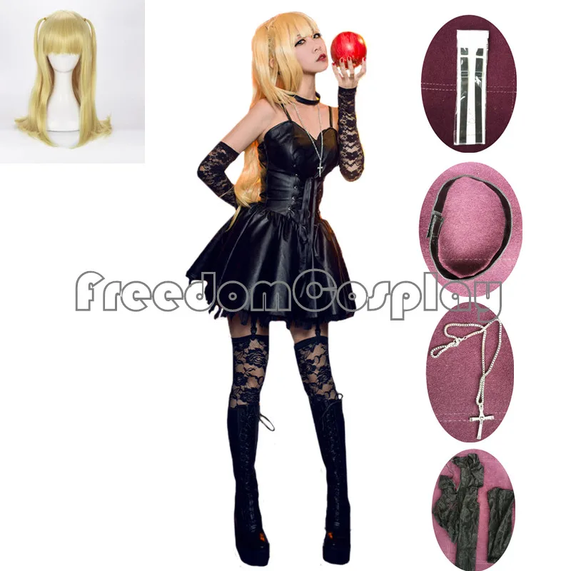 Костюм для косплея из искусственной кожи с ожерельем Death Note Misa Amane|costume logos|dress