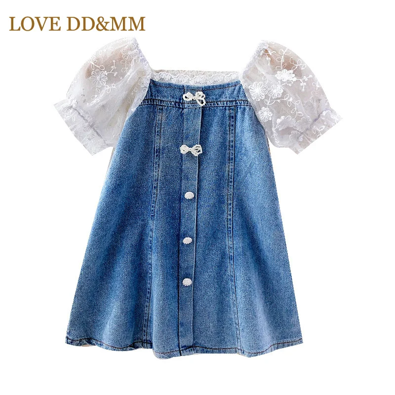 Детское джинсовое платье LOVE DD &amp MM летнее повседневное удобное с жемчужными