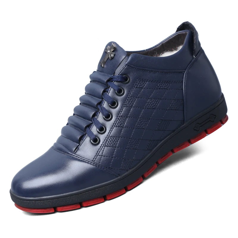 Высокие модные зимние мужские ботинки теплая утолщенная обувь с высоким берцем