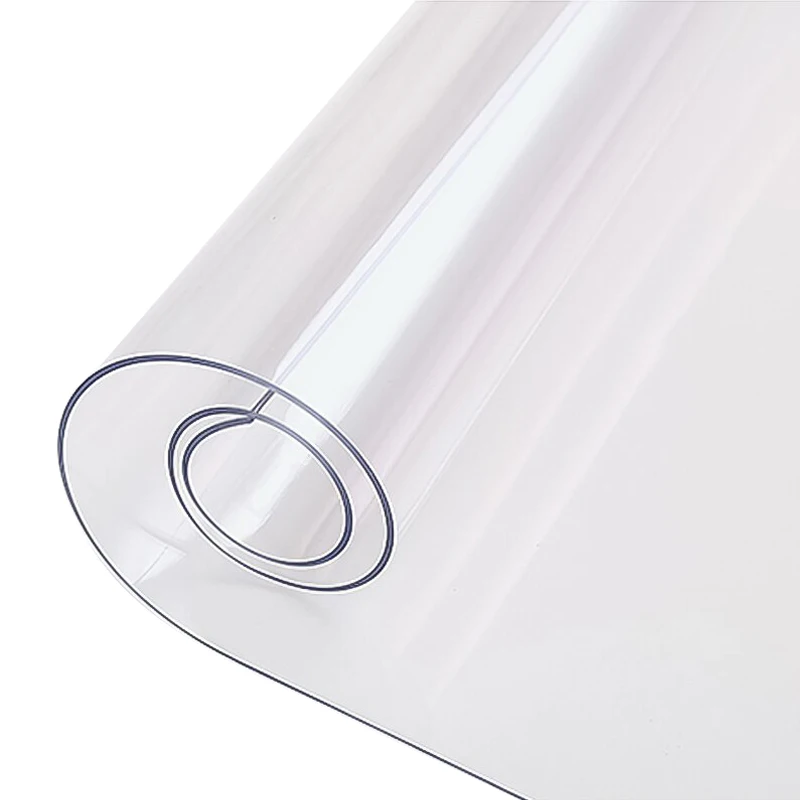 

AD55 Transparent Waterproof Tablecloth PVC Table Cloth Solid Pattern Oil-Proof Tablecloth Glass Soft Cloth 1.0mm Desk Mat Cover