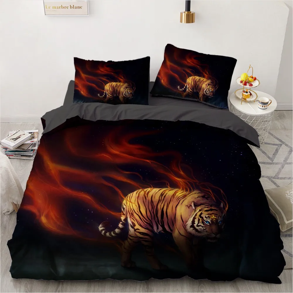 

3D Bedding Sets Leopard Custom Duvet Quilt Cover Set Comforter Bed Linen Pillowcase King Queen Full Size 140*210 Home Texitle