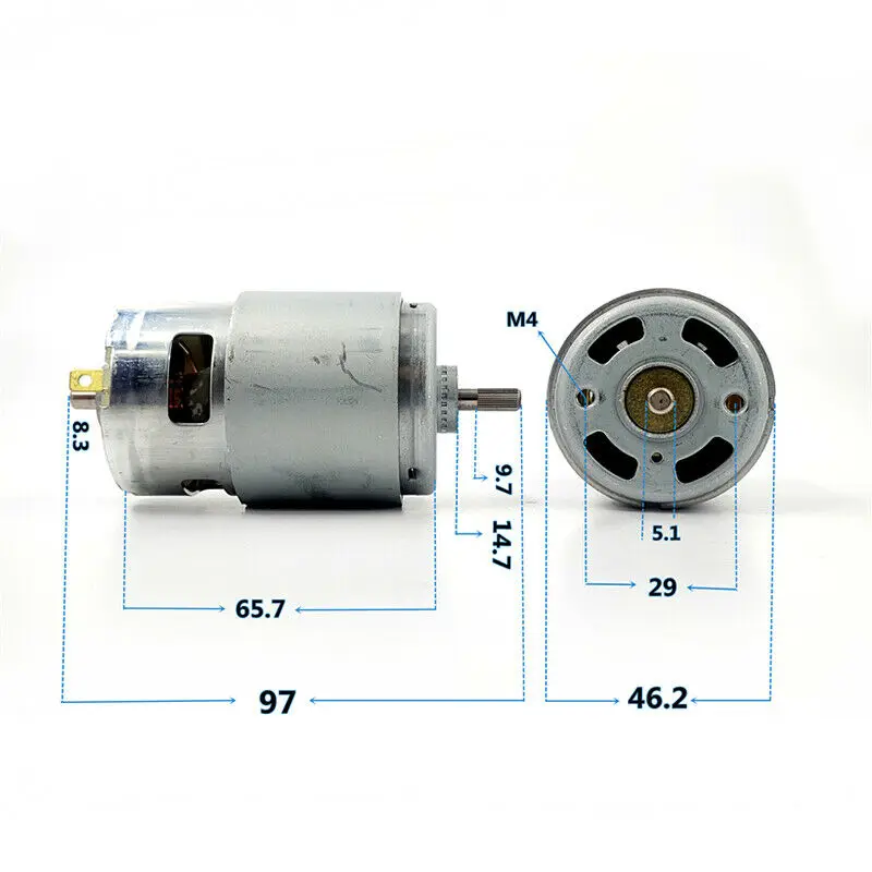 Мотор MABUCHI RS-775WC-4538 12-24 В 8600 об/мин с двумя валами для электродрели | Строительство и