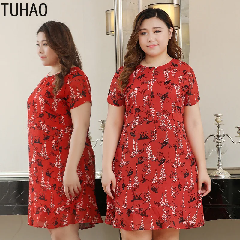 Тухао женское летнее платье в стиле бохо Стиль Цветочный принт шифоновое пляжное