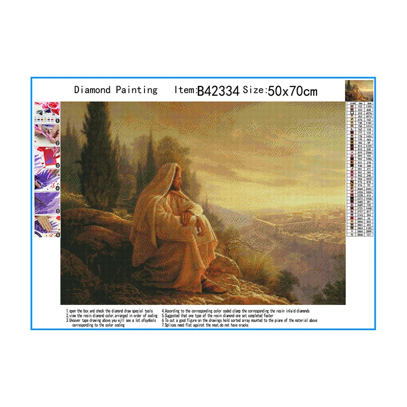 MEIAN Алмазная картина вышивка крестиком религиозная мозаика Иисуса полная