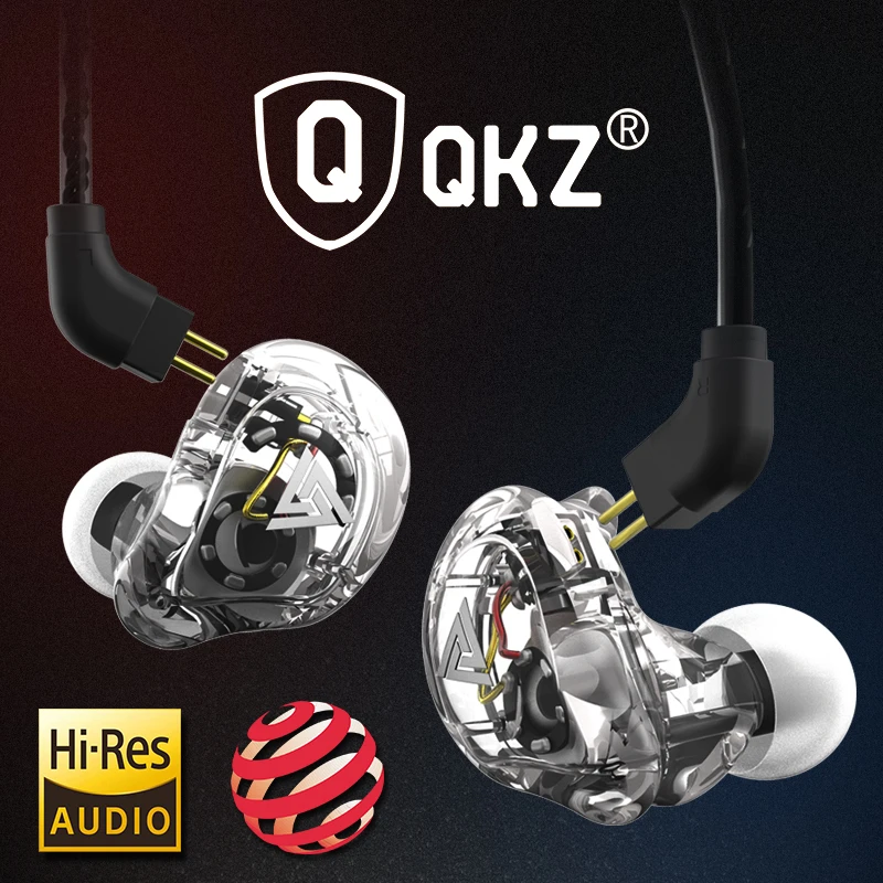 Новинка QKZ VK1 4DD наушники вкладыши HIFI DJ Monito спортивные для бега ZS10 ZS6 fone de ouvido