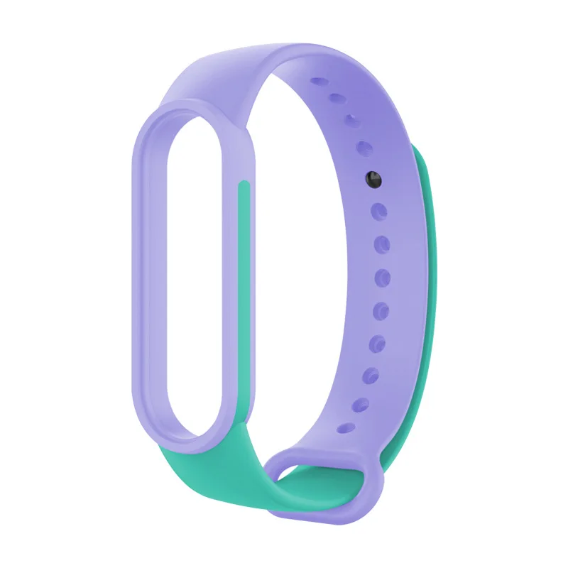 

Suitable For Mi Band 6 Strap Color Matching Replacement Sports Wristband Contrasting Color Silicone Strap Smart Accessories