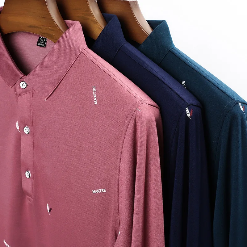 

2020 Autumn New Men's Fashion Casual Printed Long Sleeve POLO Shirt High Quality Slim Brand Polo Shirt Male Clothes