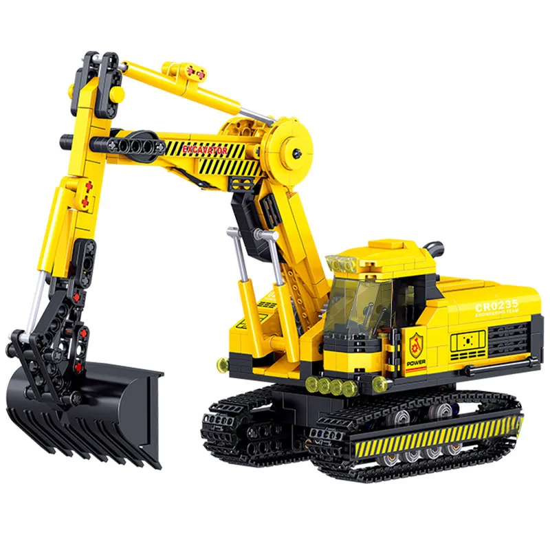 

Blocks City Engineering Bulldozer Excavator Toys Building Blocks High-Tech Car Truck Roller Bricks Construction Vehicle for Boys