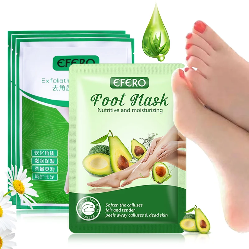 2 пары = 4 шт. маска для ног Отшелушивание Крем увлажняющие гладкие мозоли пилинг