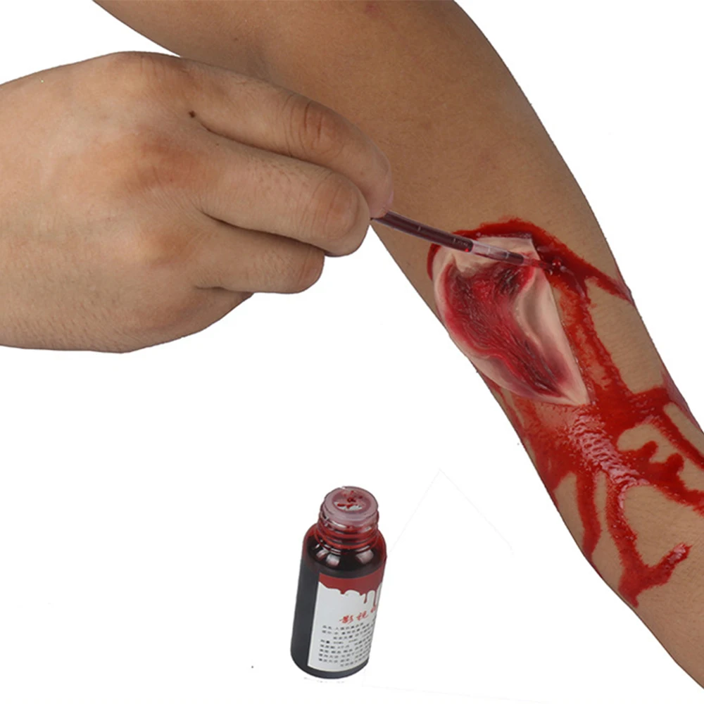 1 шт Хэллоуин Зомби шеи татуировки шрамов фальшивые шрамы кровавый костюм