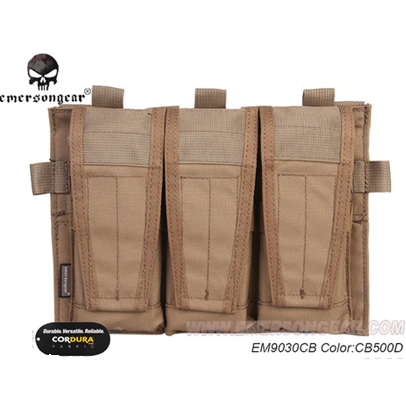 CB Тактический тройной чехол emersongear для AVS со съемным клапаном M4 M16 AR15 5,56. 223 тактические Чехлы MOLLE Чехлы для страйкбола - Цвет: CB