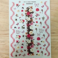 3d nail sticker rose flower design diy tips nail art ornament packaging self adhesive transfer decal slider