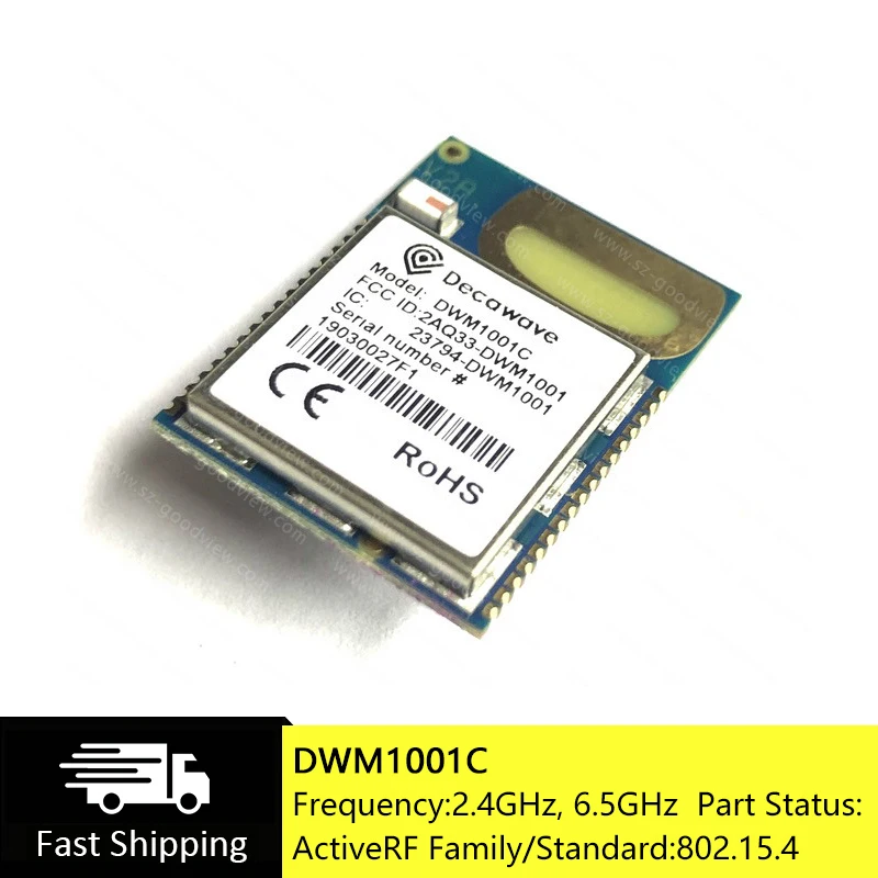 Original DWM1001C v4.0 UWB 2.4GHz 6.5GHz Transceiver Module DWM1001 802.15.4 |