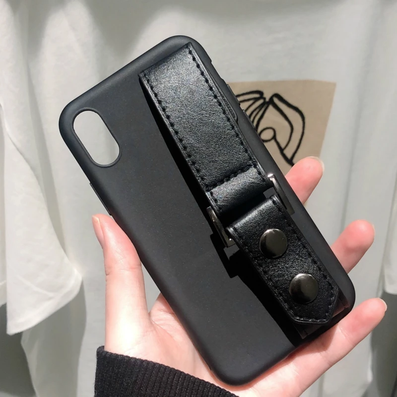 Модный кожаный чехол с ремешком на запястье для iphone 11 11Pro Max X Xs max XR 7 8 Plus 6s